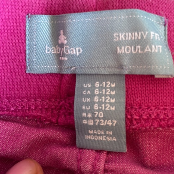 Baby GAP Sparkly stretchy waist pink purple corduroy girl pants - Picture 2 of 5